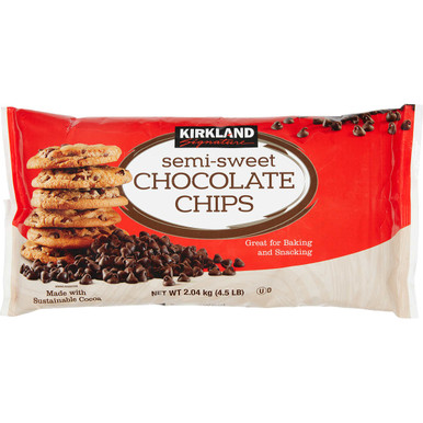 Kirkland Signature Chocolate Chips, Semi-Sweet, 4.5 lbs