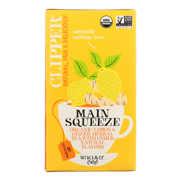 Clipper – Organic Lemon Ginger Tea, 1.76 oz | Pack of 6