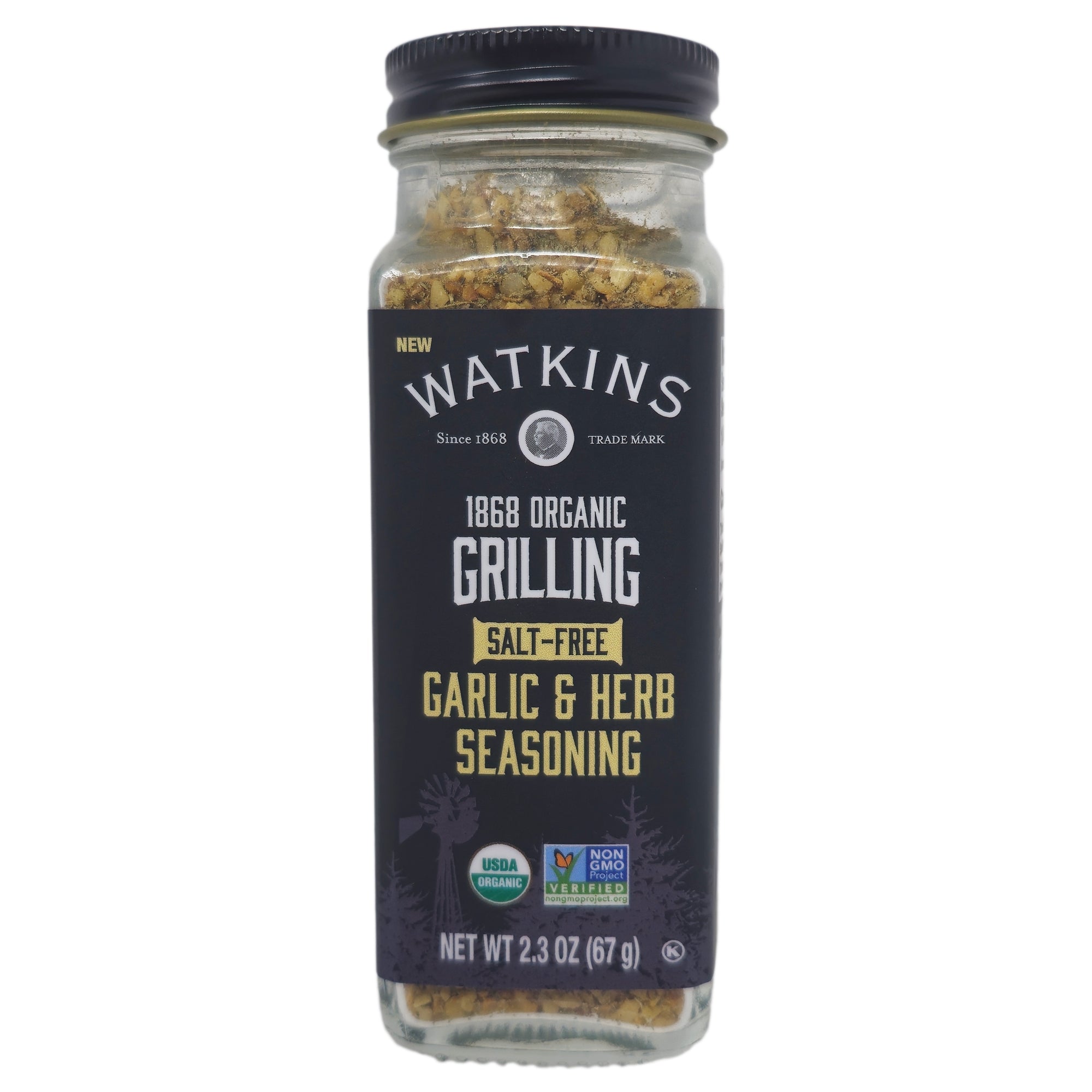 Watkins Salt Free Garlic & Herb Grilling Seasoning – 2.3oz