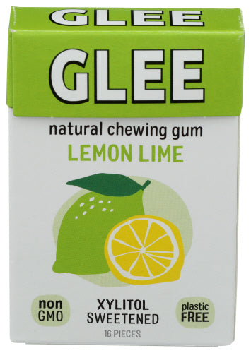 Glee Gum – Gum Sugar-free Lemon Lime, 16 Piece (Pack of 12)