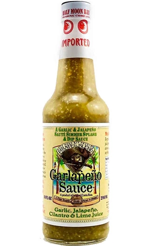 Caribbean Condiment Pirates Blend Garlapeno Sauce, 10oz.