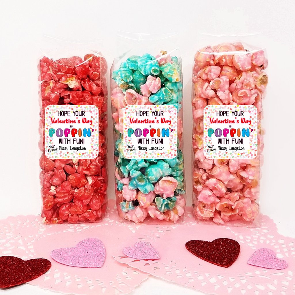 POPPIN – Personalized Valentine Popcorn Party Favors