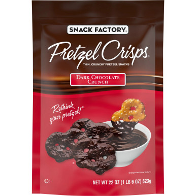 Snack Factory Pretzel Crisps Dark Chocolate Crunch, 22 oz.