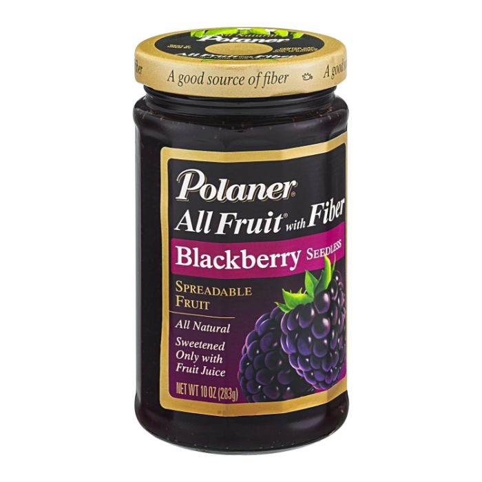 Polaner Fruit Spread Seedless Blackberry 10 Oz – Pack Of 12