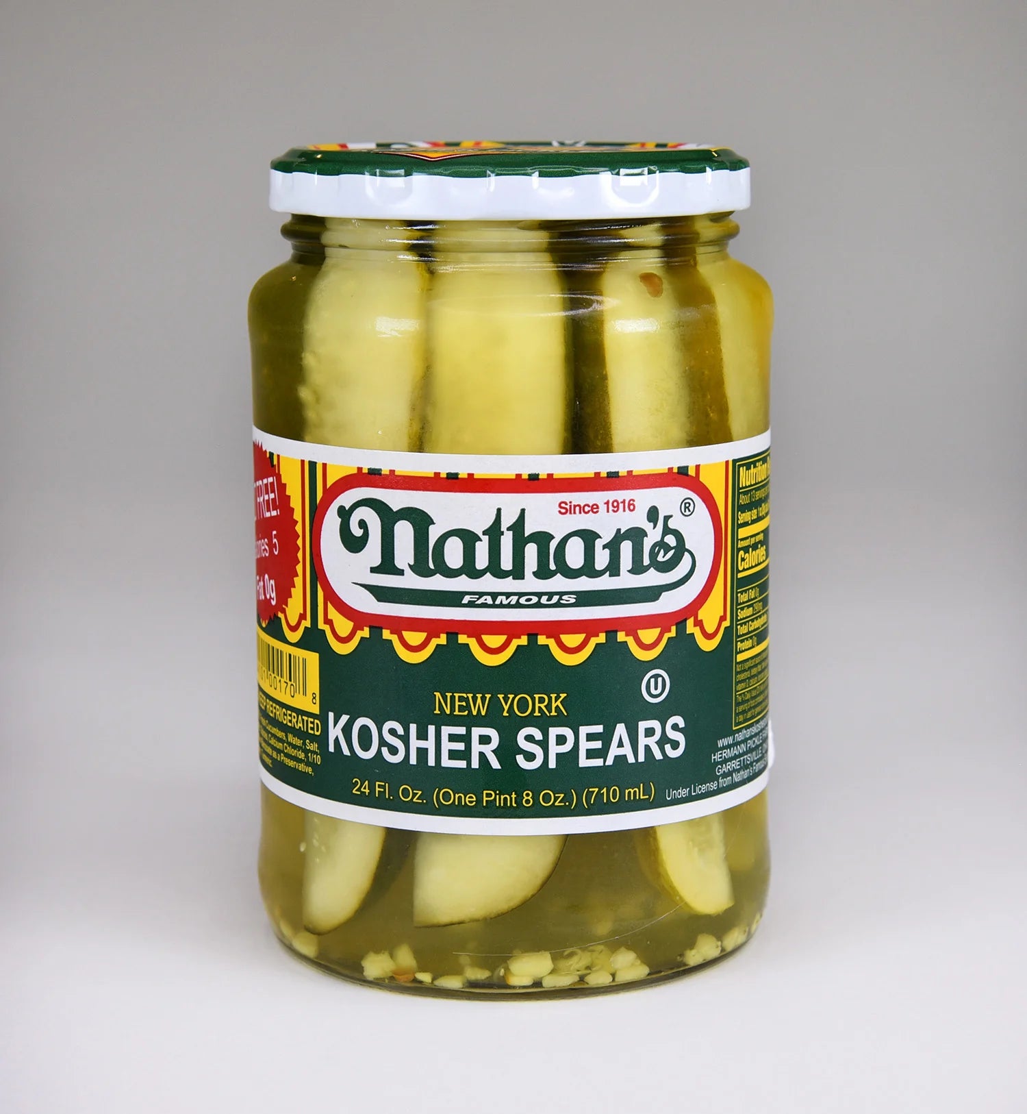 HERMANNS – PICKLE KOSHER SPEARS 24 OZ – Pack of 12