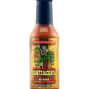 Hot Sauce Quetzalcoatl ghost chile CaJohns 5 oz Heat 9