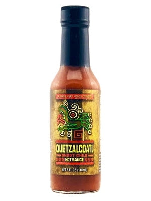 Hot Sauce Quetzalcoatl ghost chile CaJohns 5 oz Heat 9