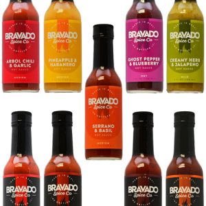 Bravado Spice Co. Hot Sauces Complete Set, 6/5oz, 1/3oz, 1/2.7oz.