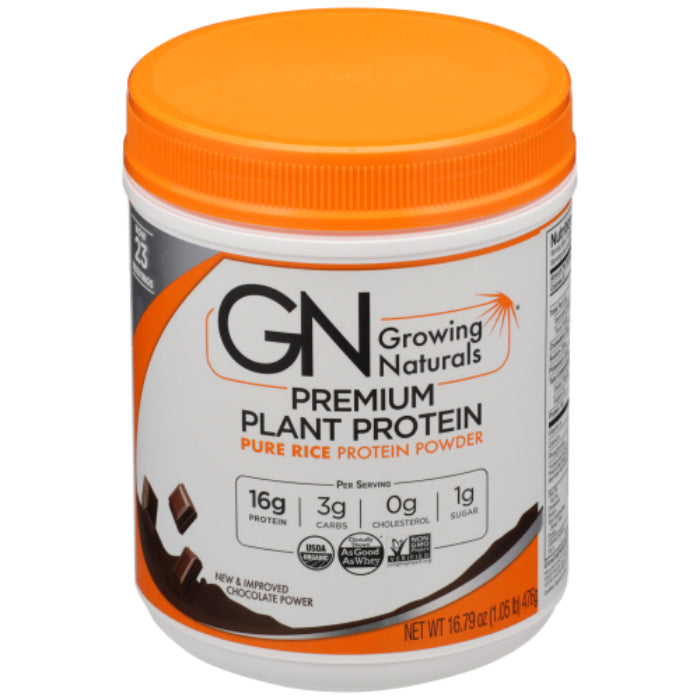 Growing Naturals – Protein Rice Powder Chocolate 16.8 Oz – Pack Of 1