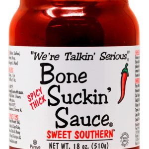 Bone Suckin Spicy Thick Sweet Southern Barbecue Sauce, 18oz.