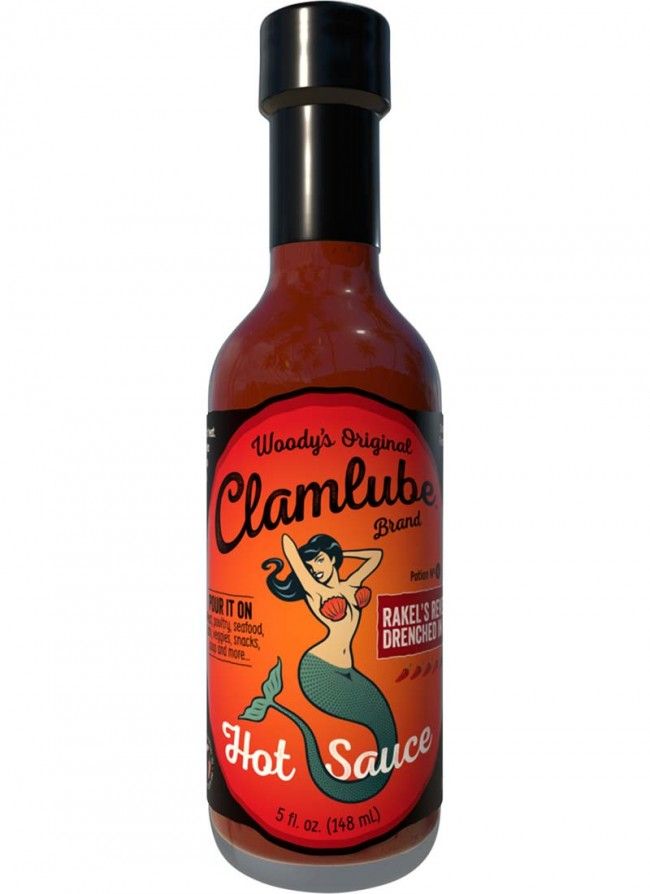 Woody’s Original Clamlube Brand Rakel’s Revenge Drenched In Fire Hot Sauce, 5oz.