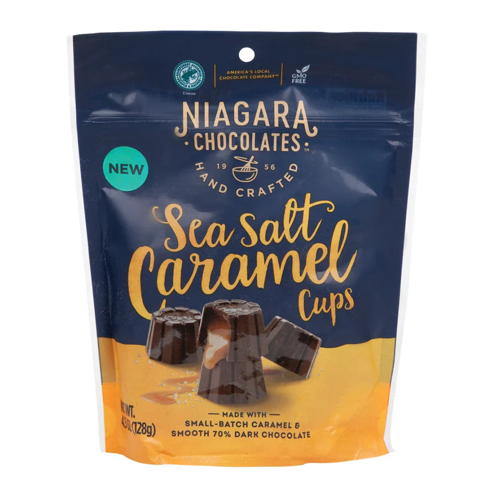 Niagara Chocolate – Cup Dark Salted Caramel 4.5 OZ – Pack of 6