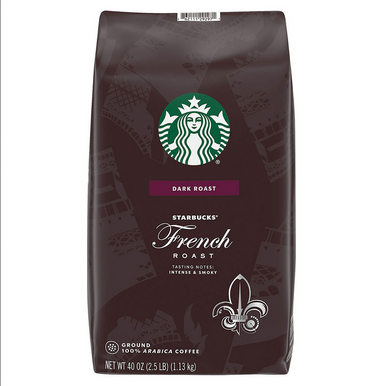 Starbucks French Roast Ground Coffee Beans, 40 oz.