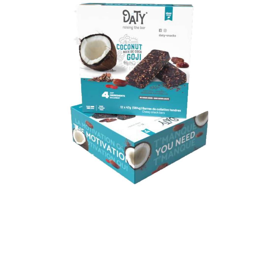 Daty Coconut & Goji Date Bars – 12 bars x 47g case