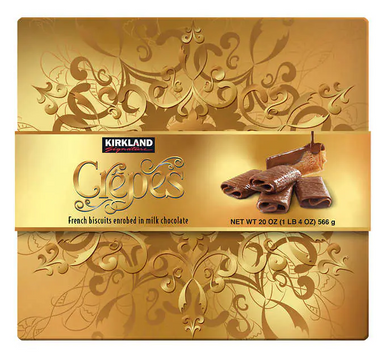 Kirkland Crepes Biscuits with Belgian Milk Chocolate, 20 oz