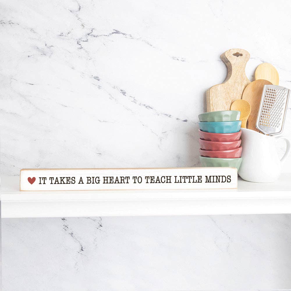 Rustic Marlin – It takes a big heart to teach little minds Skinny Sign