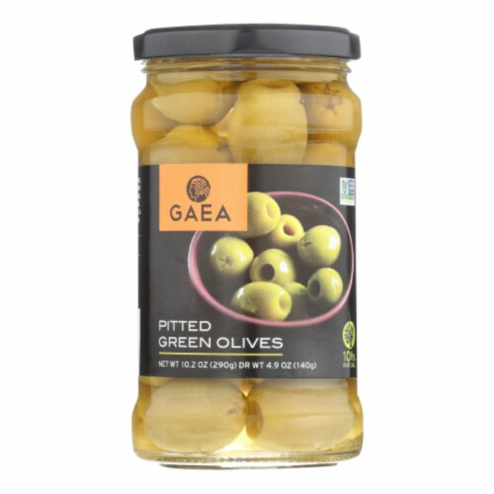 Gaea North America – Olive Olympian Green Pitted, 4.9 Oz | Pack Of 8