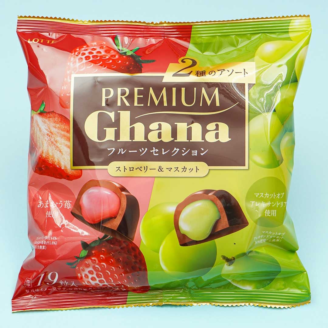 Lotte Premium Ghana Fruit Selection Chocolate – Muscat & Strawberry