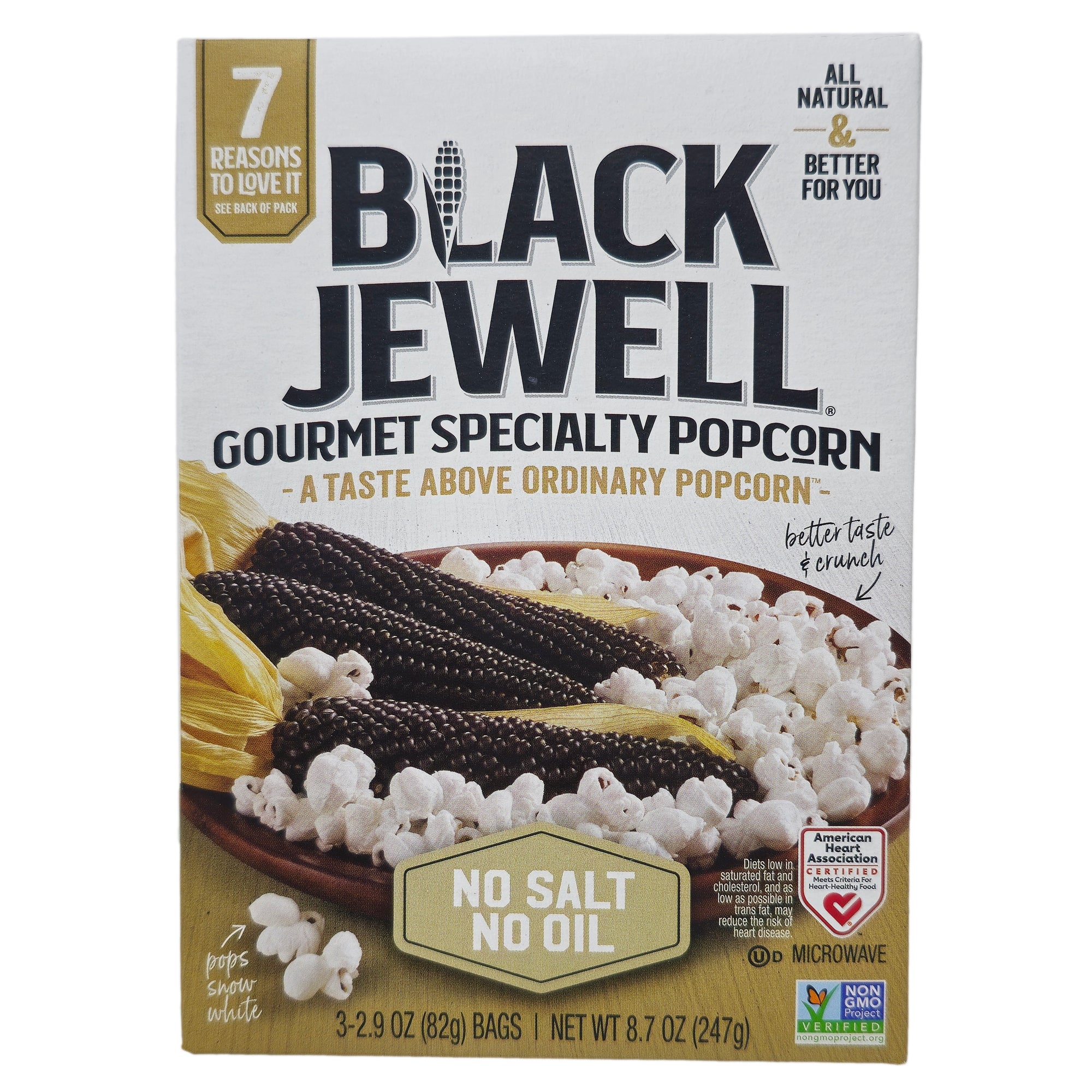3 Pack – Black Jewell Popcorn No Salt Added