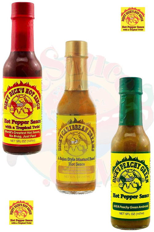 Dirty Dick’s Hot Pepper Sauce Combo Pack, 3/5oz.