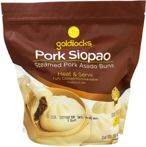 Goldilocks – Pork Siopao – (Steamed Pork Asado Buns) – 4 PCS