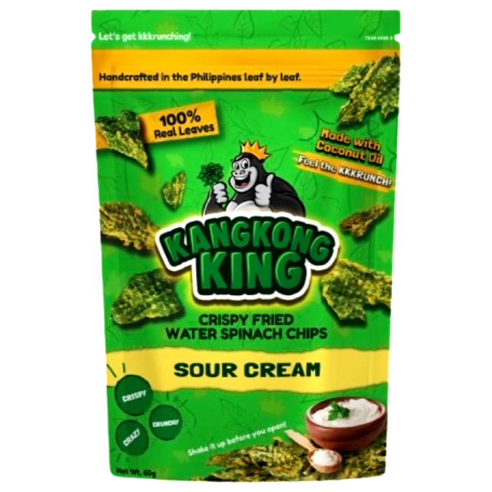KangKong King – Crispy Fried Water Spinach Chips – Sour Cream – 60 G
