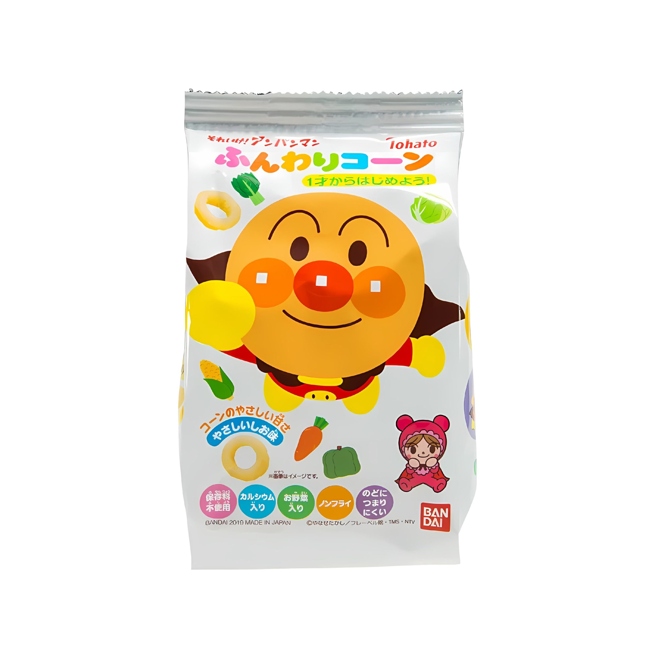 Tohato Anpanman Corn Biscuit – 24.9g (Japan)