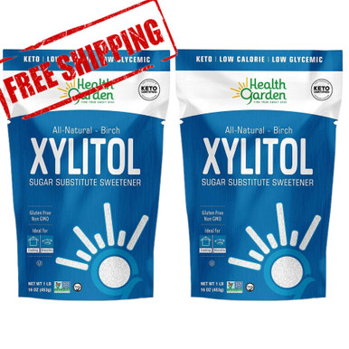 Health Garden Real Birch Xylitol, 1 lb. (Pack of 2) – FREE Shipping