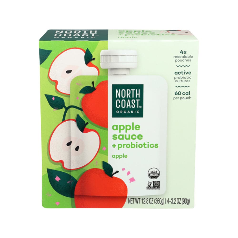 North Coast – Organic Probiotic Apple Sauce Pouch 12.8 OZ – (Pack of 6