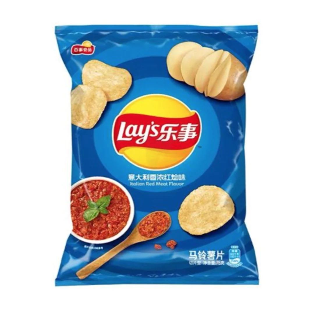 Lays Italian Red meat70g – CHINA (Case of 12)
