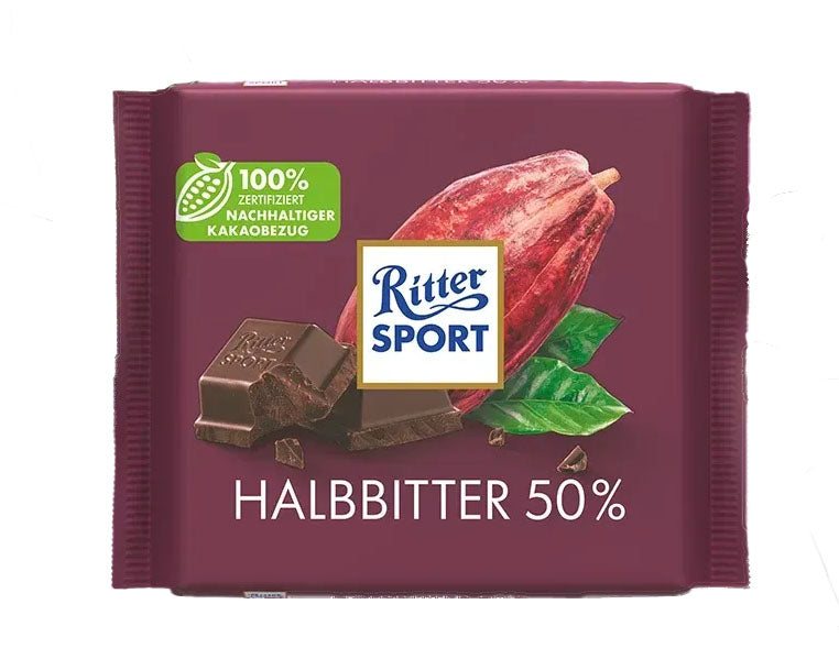 Ritter Sport – Halbbitter (Dark Chocolate) 50%
