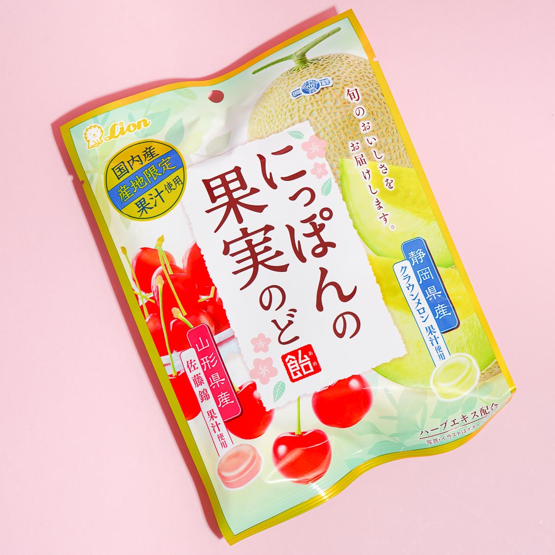 Lion Japanese Fruits Throat Lozenges – Melon & Cherry