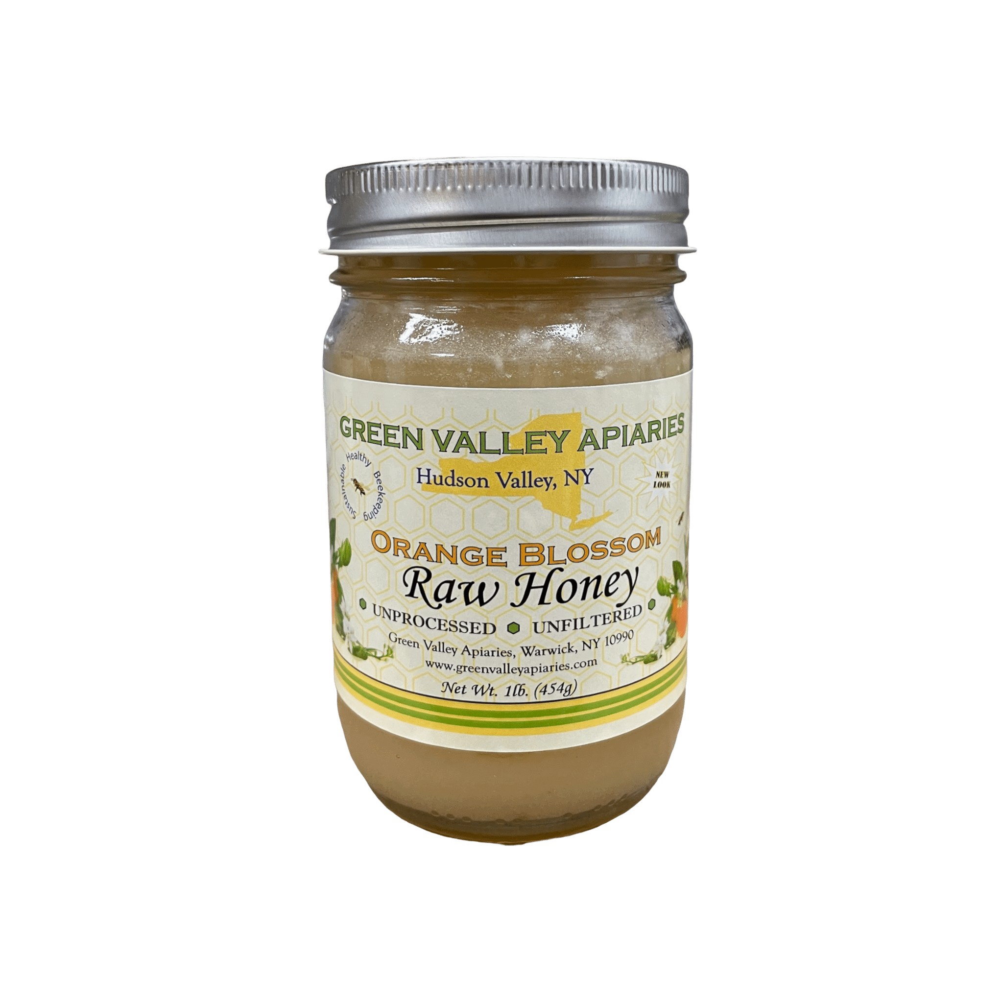 Raw Orange Blossom Honey | Green Valley Apiaries 1LB