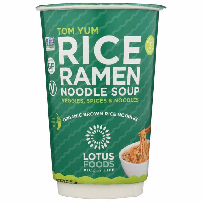 Lotus Foods – Tom Yum Rice Ramen Noodle Soup Cup, 2oz