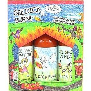See Dick Burn Hot Sauce 3 Pack, 3/5oz.