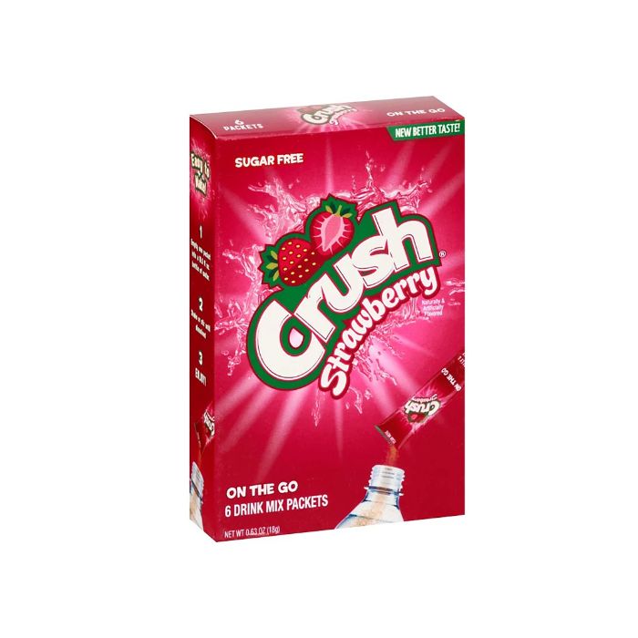 Crush – Strawberry Powder Drink Mix, 0.63 oz (6-Pack) | Pack of 12