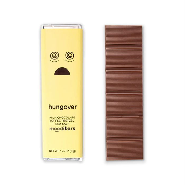 Moodibars Hungover – Milk Chocolate Toffee Pretzel Sea Salt – 1.75 oz