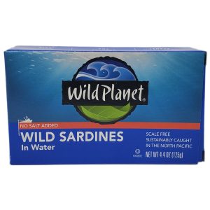 Wild Planet No Salt Added Wild Sardines in Water – 4.4oz.