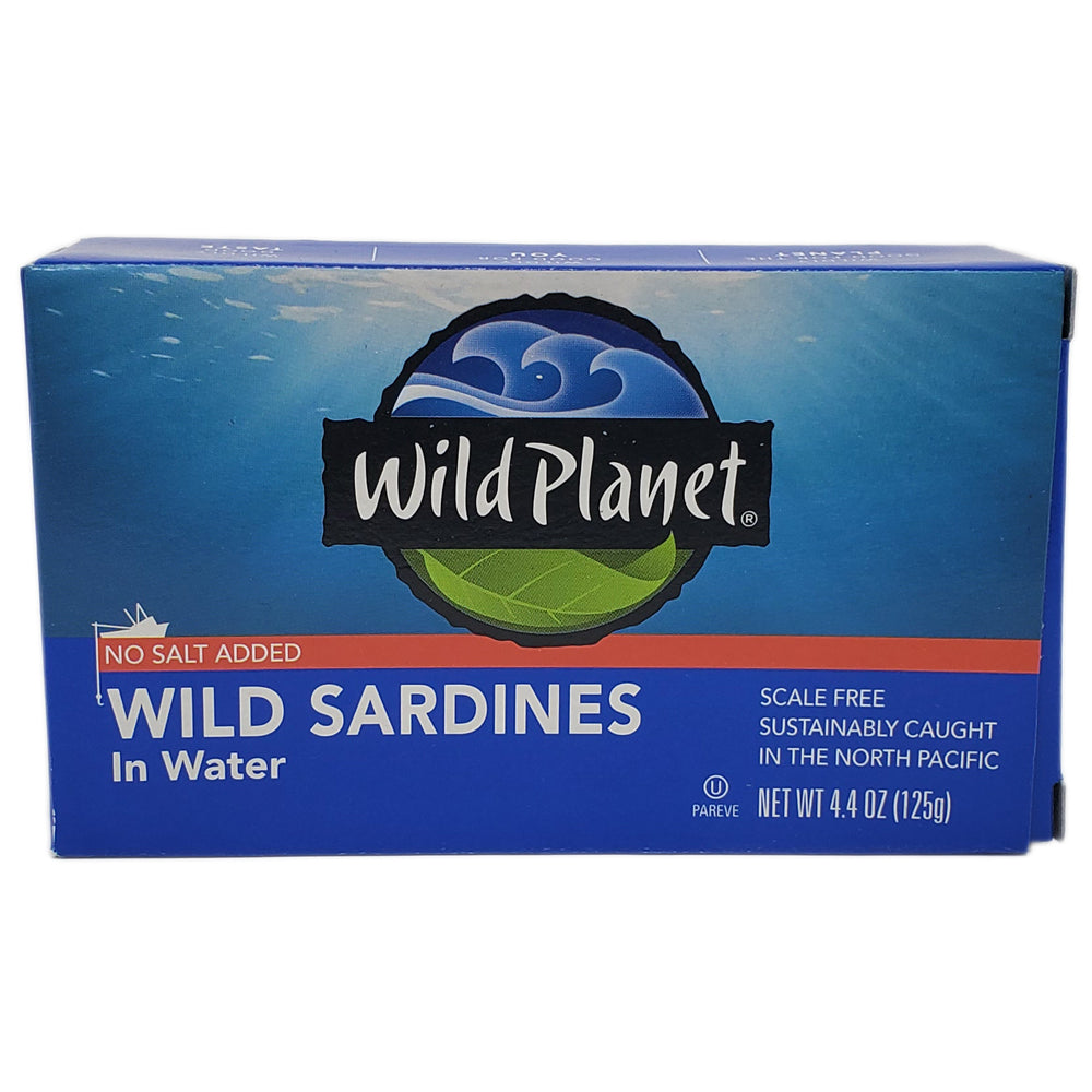 Wild Planet No Salt Added Wild Sardines in Water – 4.4oz.