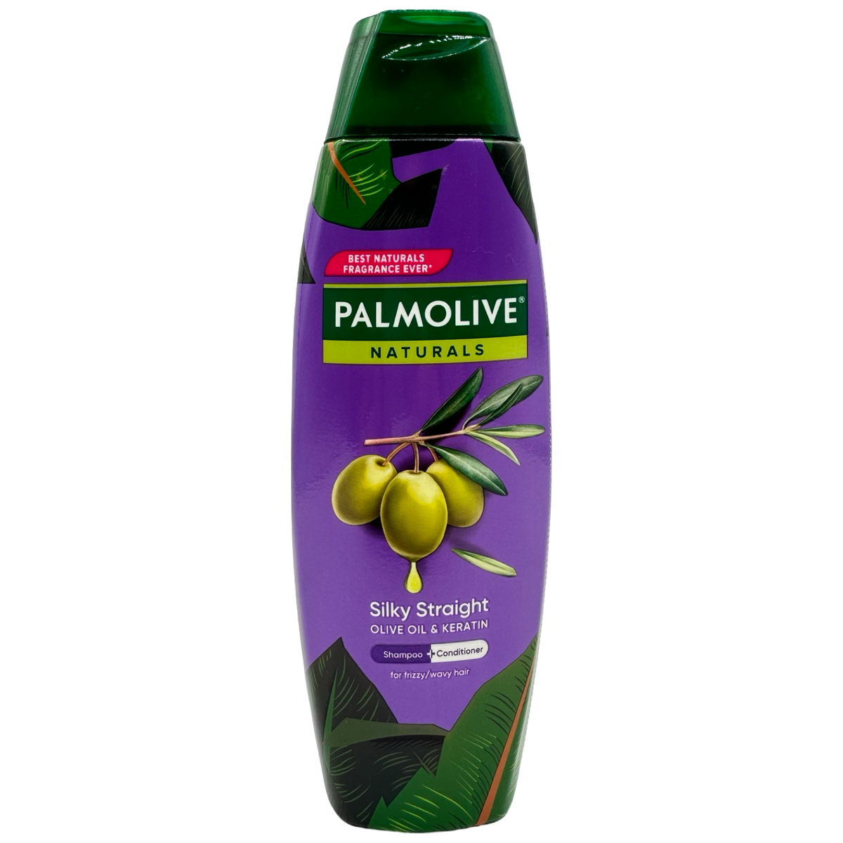 Palmolive Naturals – Shampoo and Conditioner – Silky Straight – Olive Oil and Keratin – 180 ML ( PURPLE )