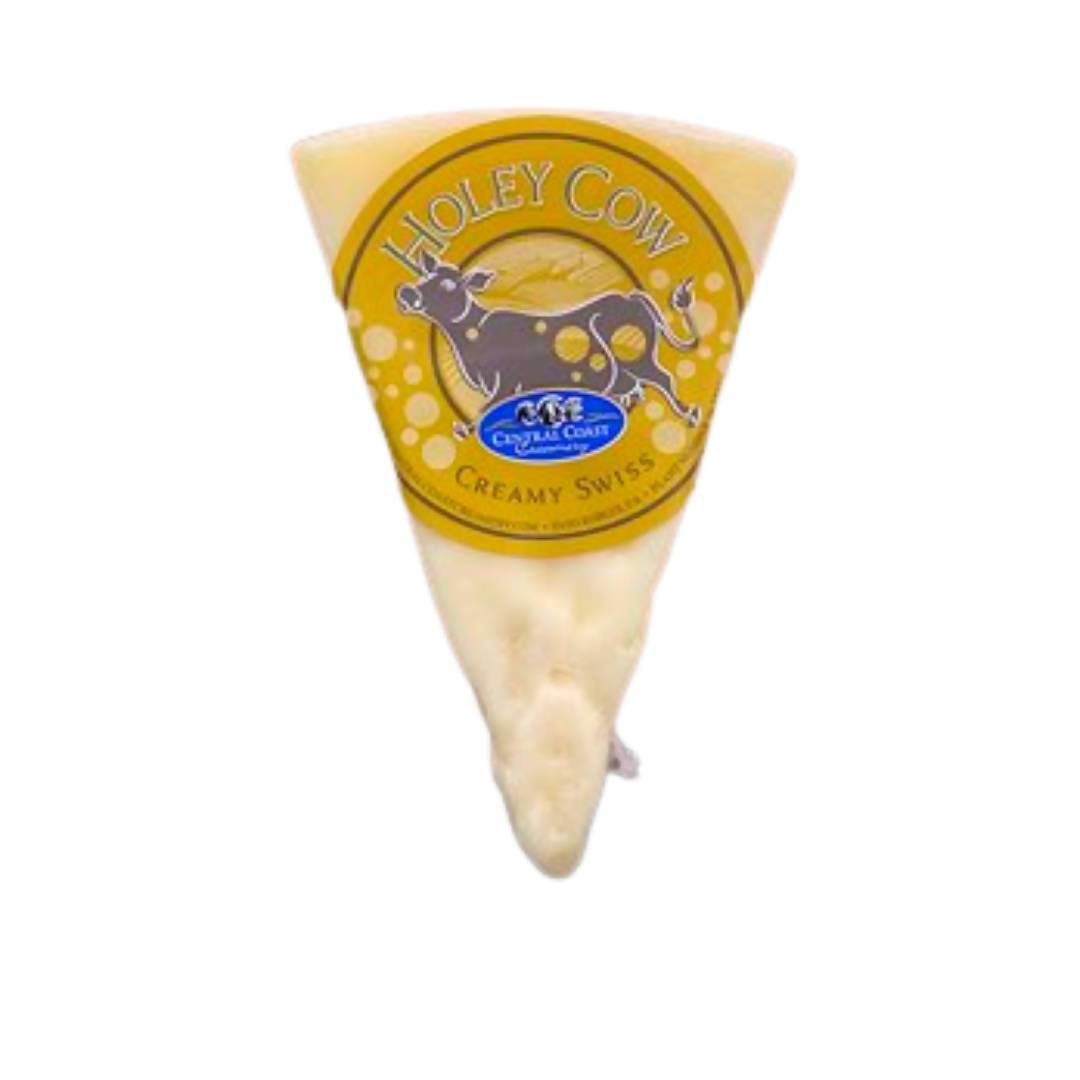 Central Coast Creamery Holey Cow Swiss Cheese Semi-Soft Wedge Wholesale – 12 wedges x 6oz