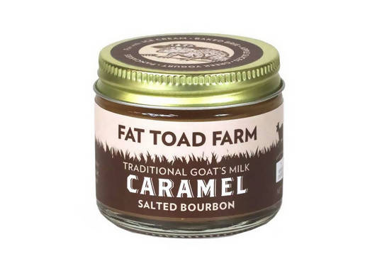 Fat Toad Farm Salted Bourbon Goat’s Milk Caramel Jars – 12 x 2oz