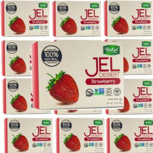 Bakol Vegan Strawberry Flavor Jello, 3 oz (Pack of 12)