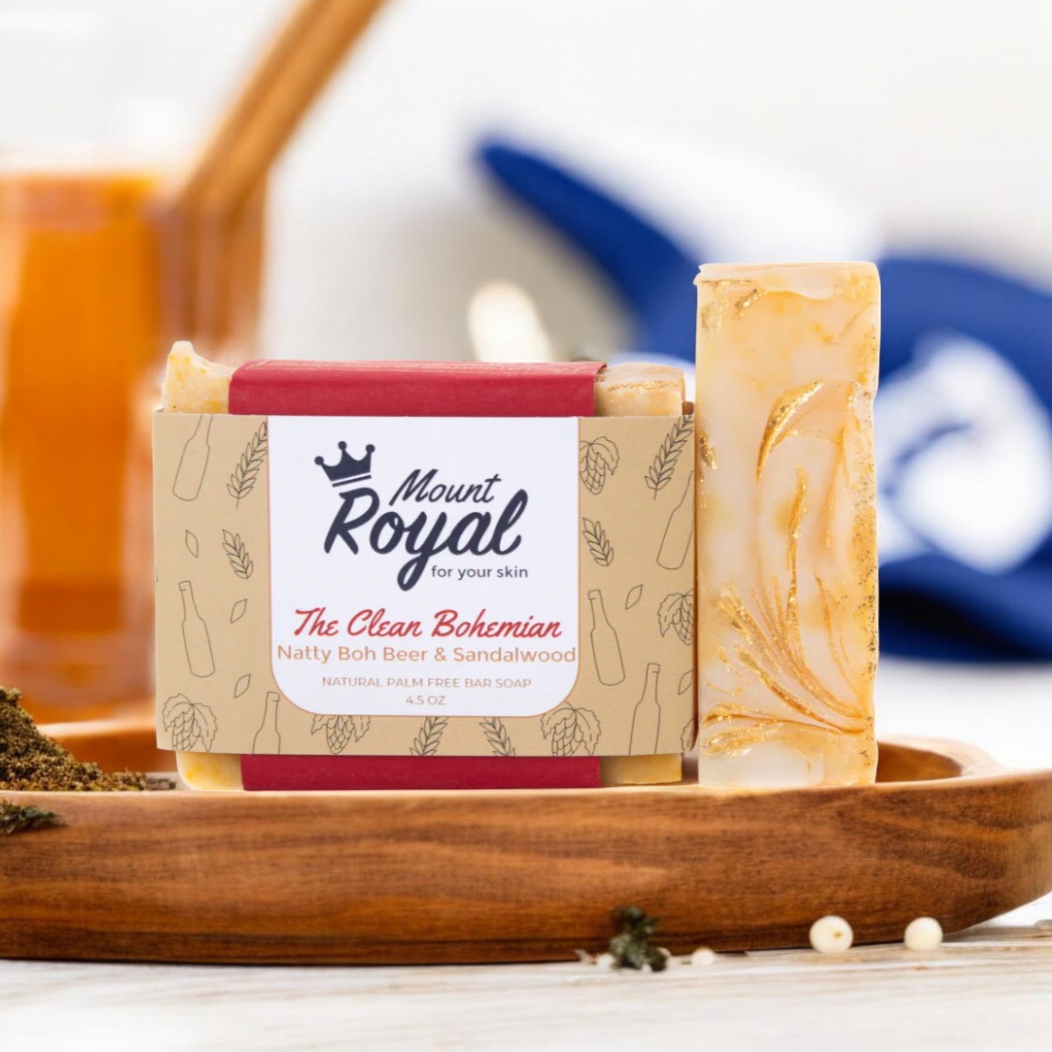 Mount Royal Soaps – The Clean Bohemian – Sandalwood & Natty Boh Bar So