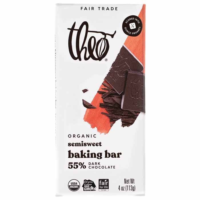 Theo – Semisweet Baking Bar 55% Dark Chocolate, 4oz