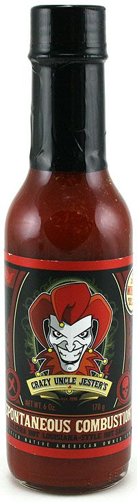Crazy Uncle Jester’s Spontaneous Combustion Habanero XXTRA HOT Louisiana Style Hot Sauce, 6oz.