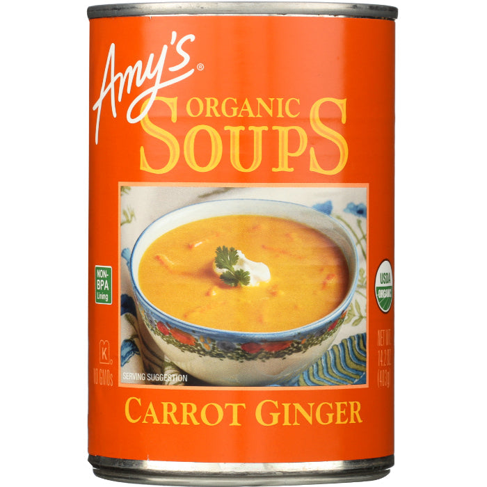 Amy’s – Soup Carrot Ginger Organic, 14.2 Oz – Pack Of 12