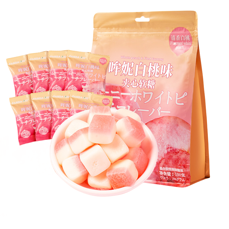 Panda Kid’s White Peach Flavored Gummy Candy 180g