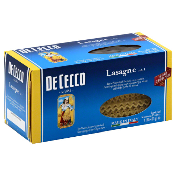 De Cecco – Lasagne Pasta, 16 Oz (Pack Of 12)