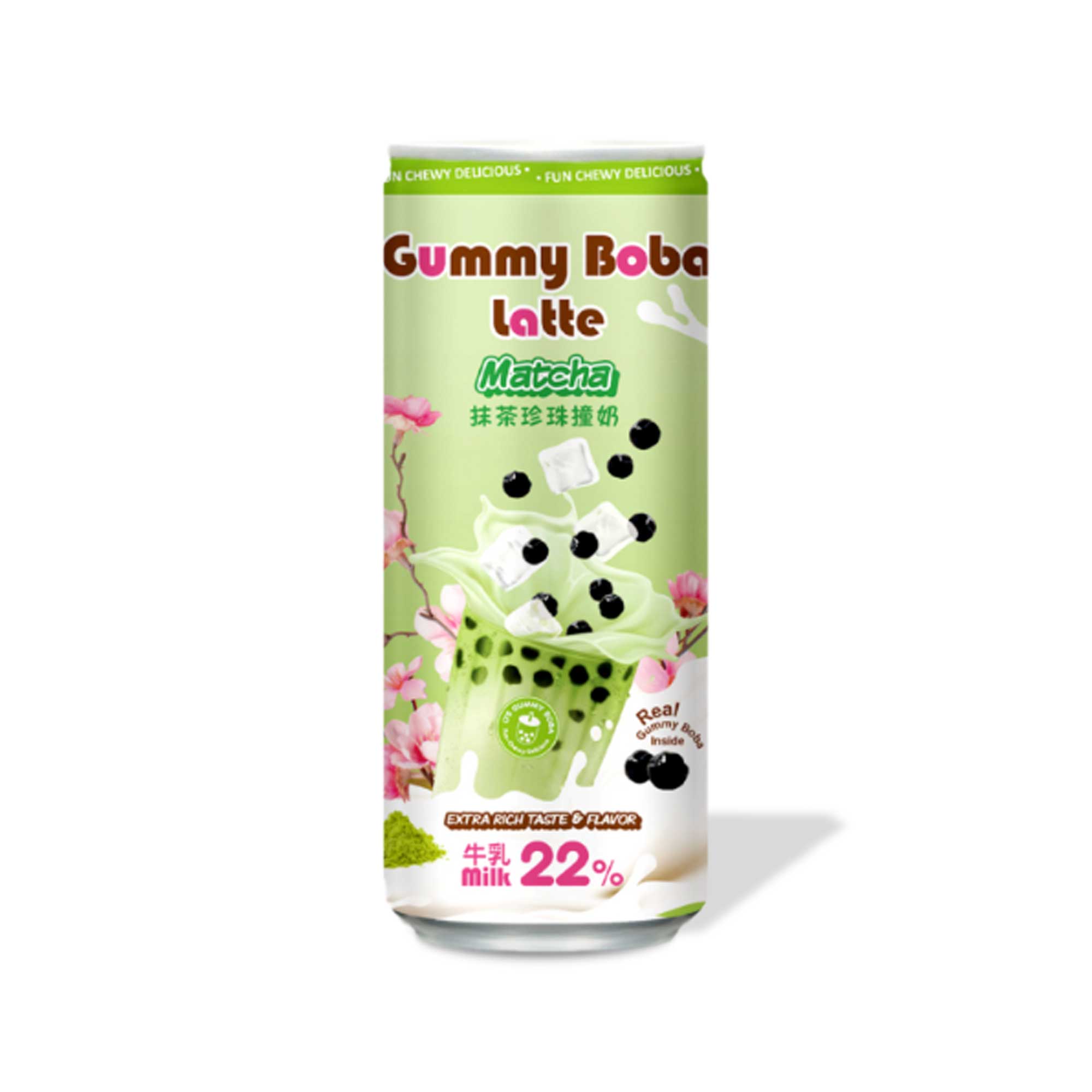 O’s Gummy Boba Latte: Matcha